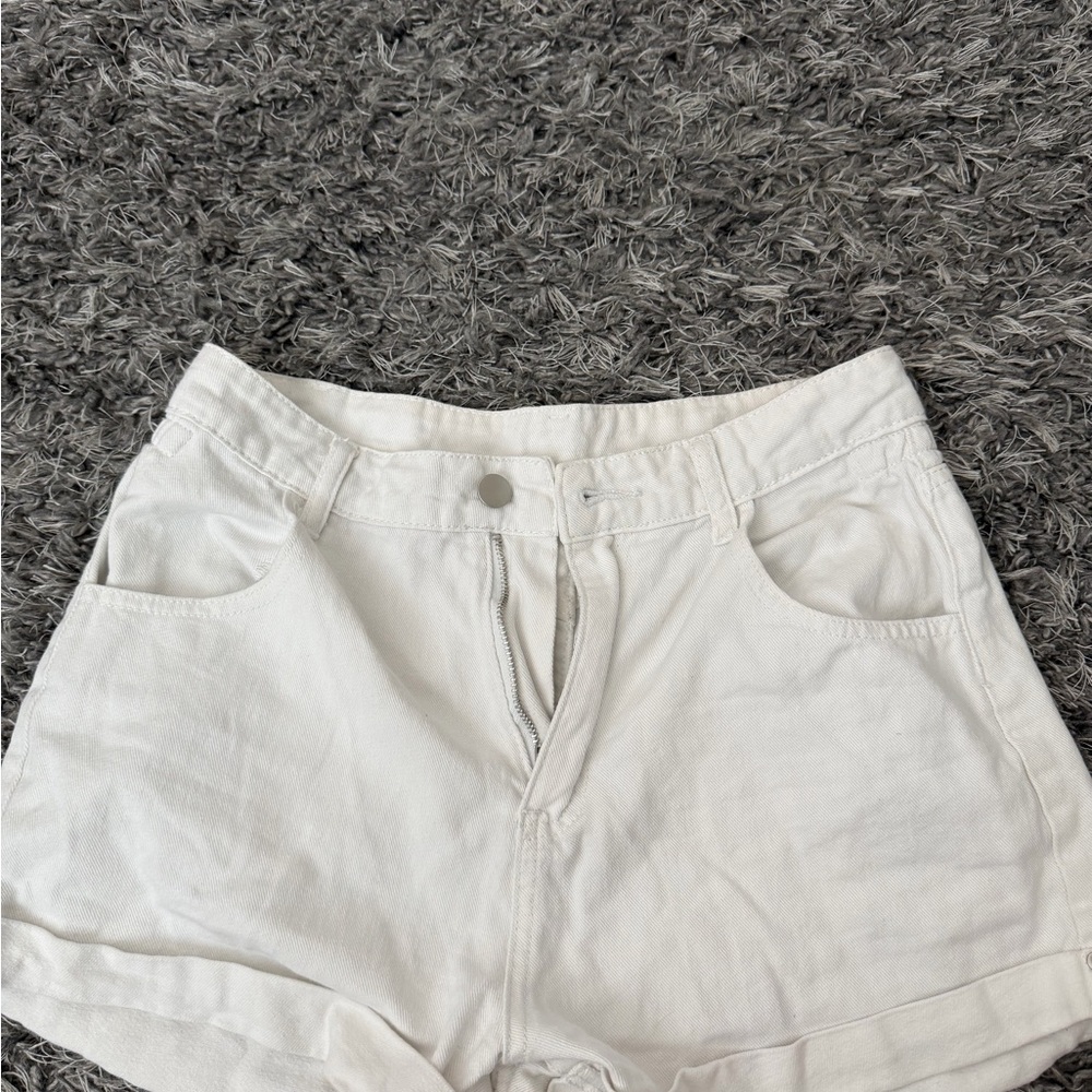 Women's White Denim Shorts